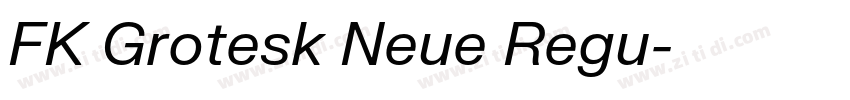 FK Grotesk Neue Regu字体转换